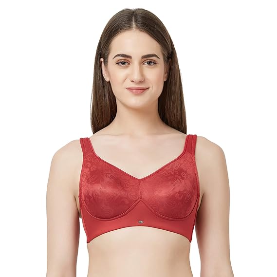 SOIE Women’s Minimizer Bra – Poly Spandex, Full Coverage, Non-Wired